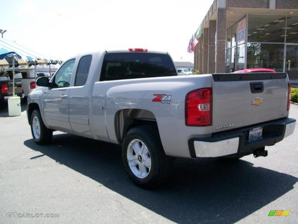 2008 Silverado 1500 Z71 Extended Cab 4x4 - Silver Birch Metallic / Ebony photo #5