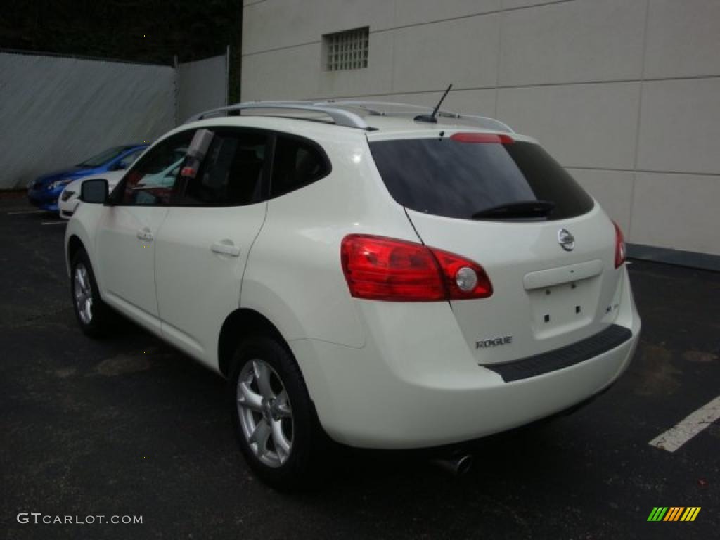 2008 Rogue SL AWD - Phantom White Pearl / Black photo #2