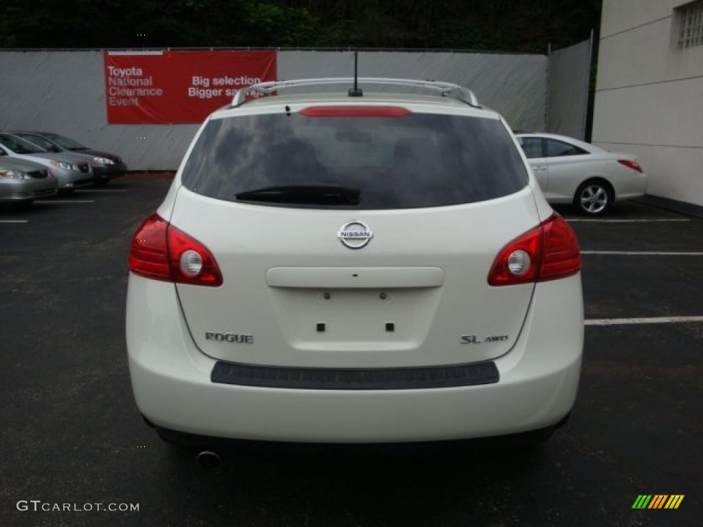 2008 Rogue SL AWD - Phantom White Pearl / Black photo #3
