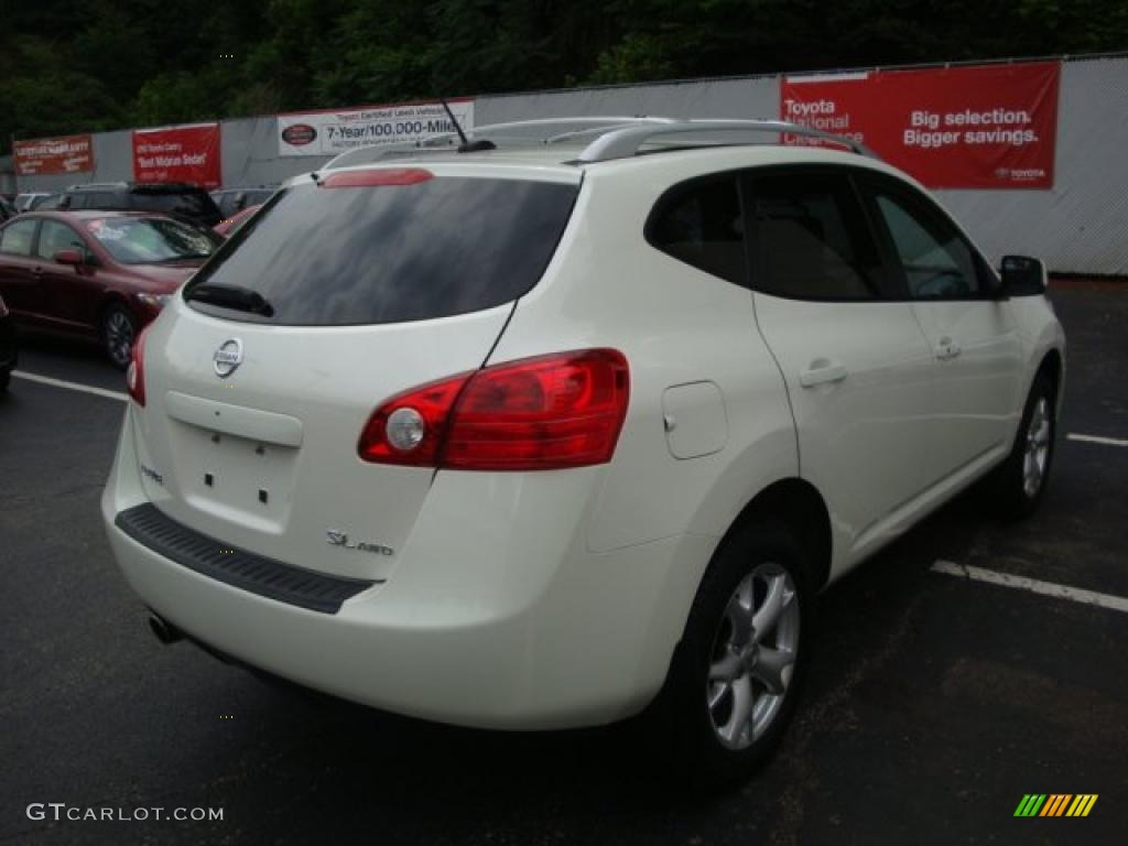 2008 Rogue SL AWD - Phantom White Pearl / Black photo #4