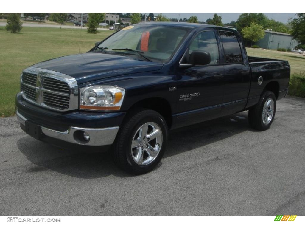 2006 Ram 1500 SLT Quad Cab 4x4 - Patriot Blue Pearl / Medium Slate Gray photo #33