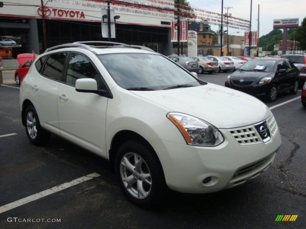 2008 Rogue SL AWD - Phantom White Pearl / Black photo #6