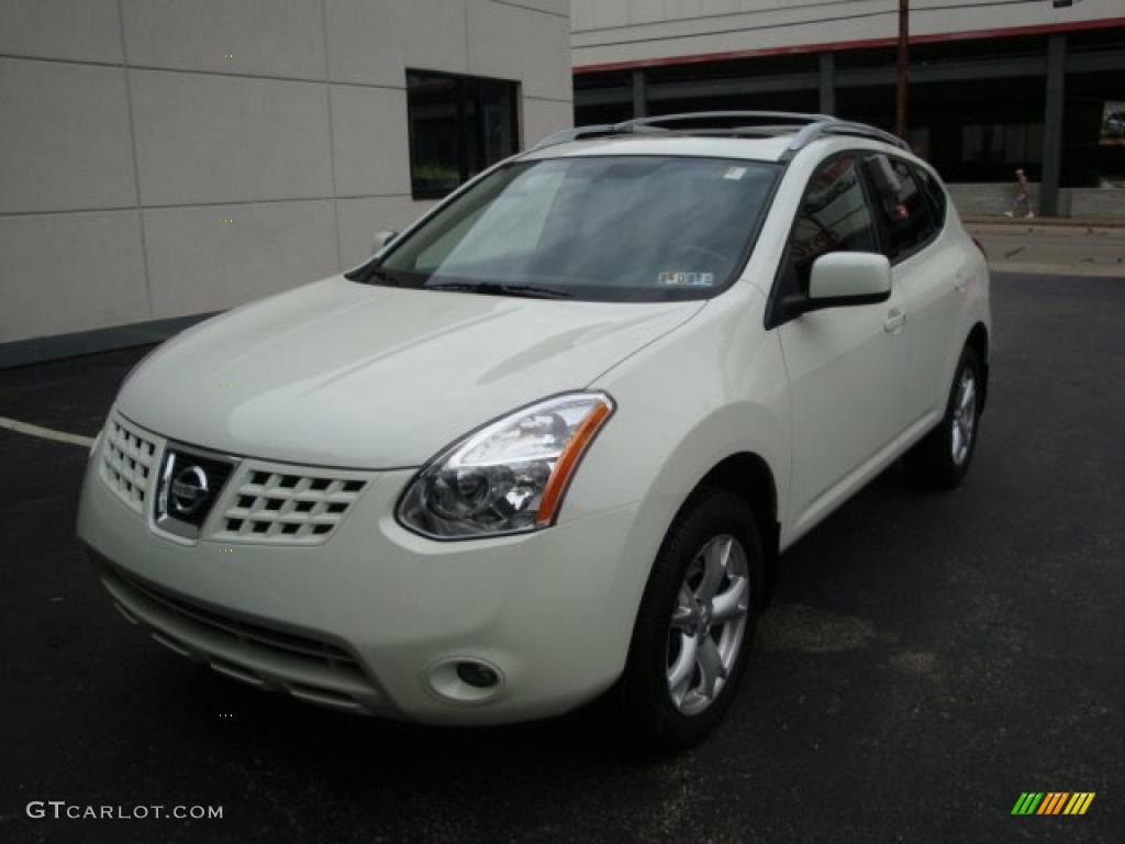 2008 Rogue SL AWD - Phantom White Pearl / Black photo #11