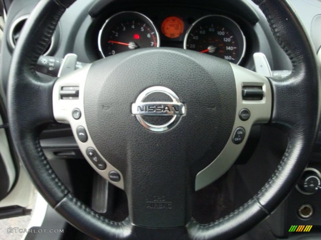 2008 Rogue SL AWD - Phantom White Pearl / Black photo #18