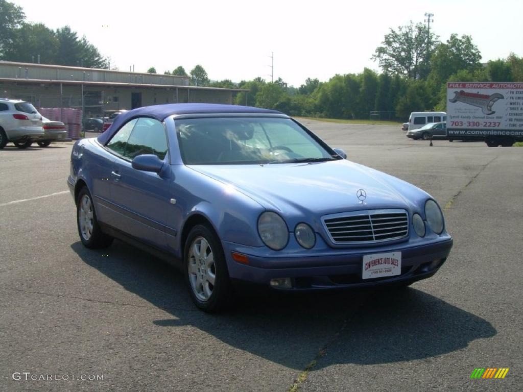 1999 CLK 320 Convertible - Quartz Blue Metallic / Ash photo #2