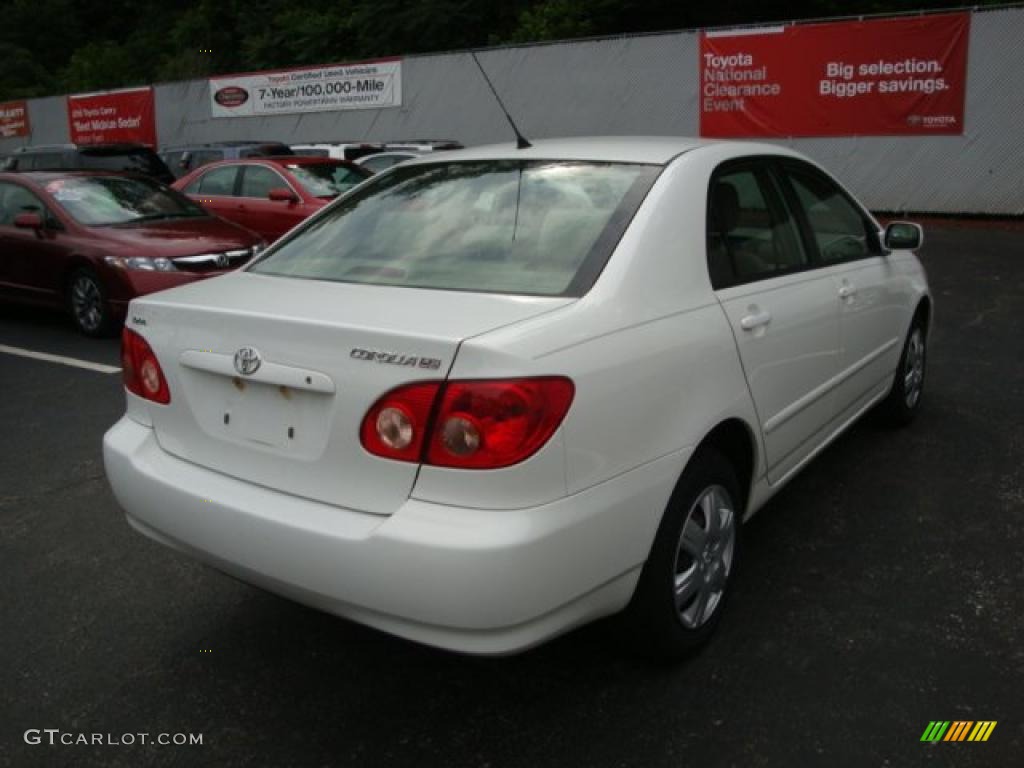 2007 Corolla LE - Super White / Beige photo #4