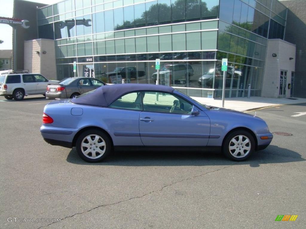 1999 CLK 320 Convertible - Quartz Blue Metallic / Ash photo #8