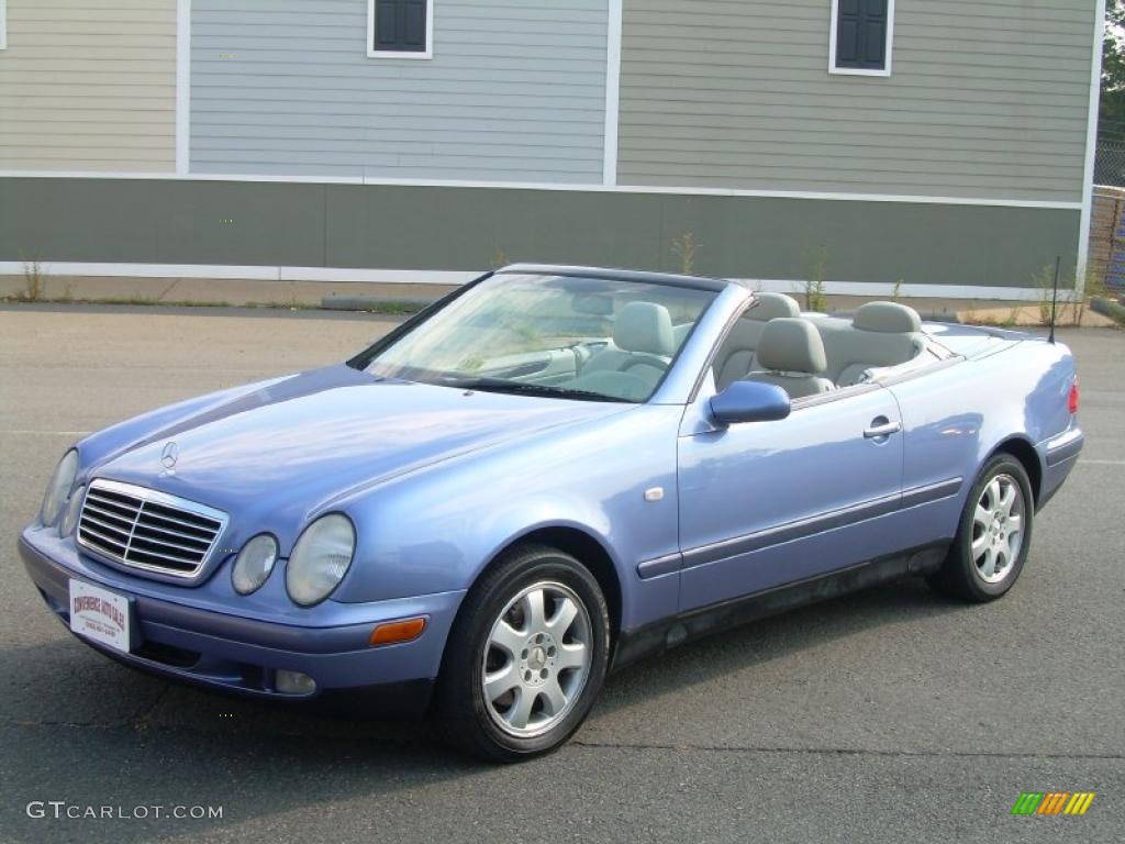 1999 CLK 320 Convertible - Quartz Blue Metallic / Ash photo #11