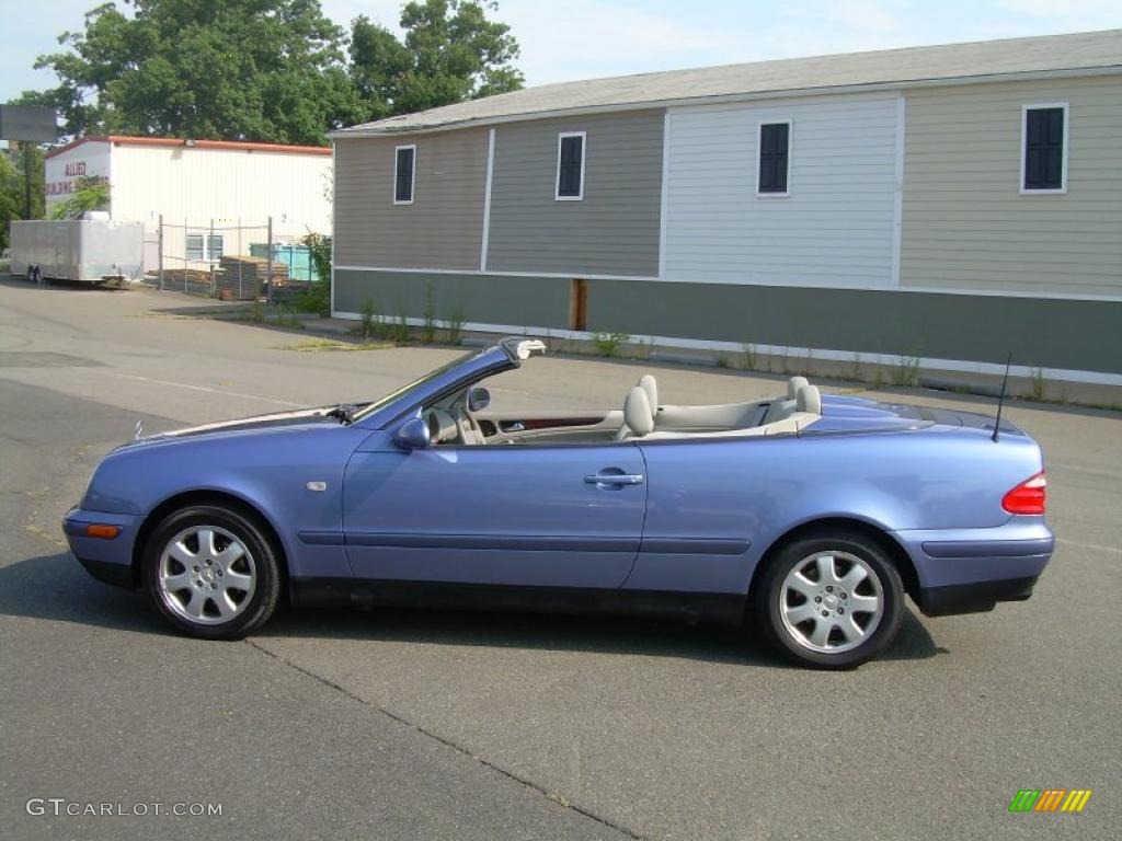 1999 CLK 320 Convertible - Quartz Blue Metallic / Ash photo #12