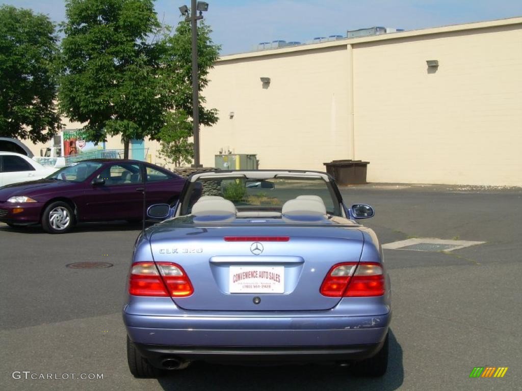1999 CLK 320 Convertible - Quartz Blue Metallic / Ash photo #14