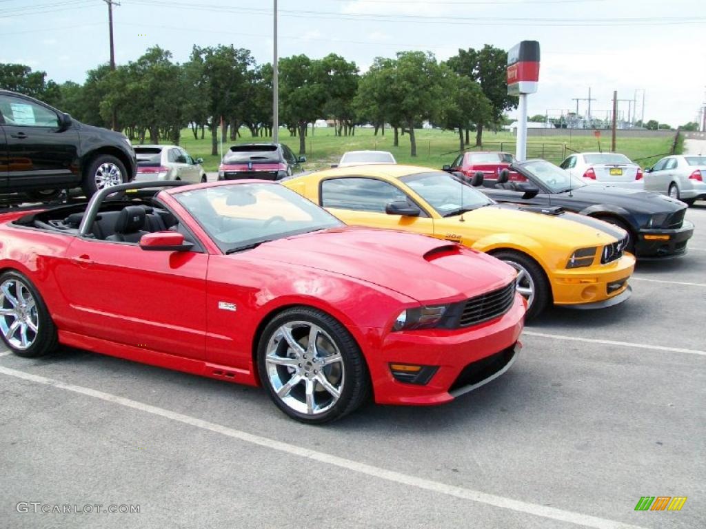 2011 Mustang Saleen S302 Convertible - Race Red / Charcoal Black/Red photo #2