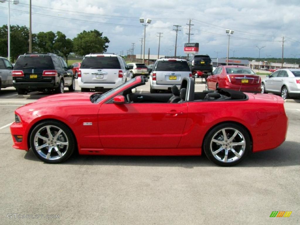 2011 Mustang Saleen S302 Convertible - Race Red / Charcoal Black/Red photo #6