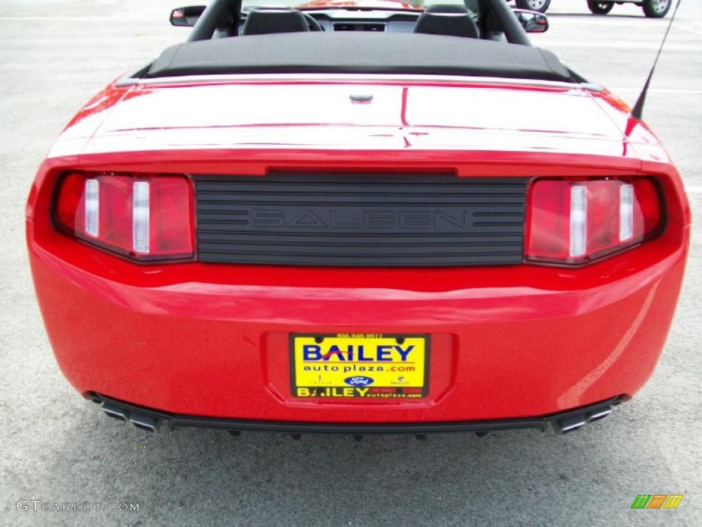 2011 Mustang Saleen S302 Convertible - Race Red / Charcoal Black/Red photo #9