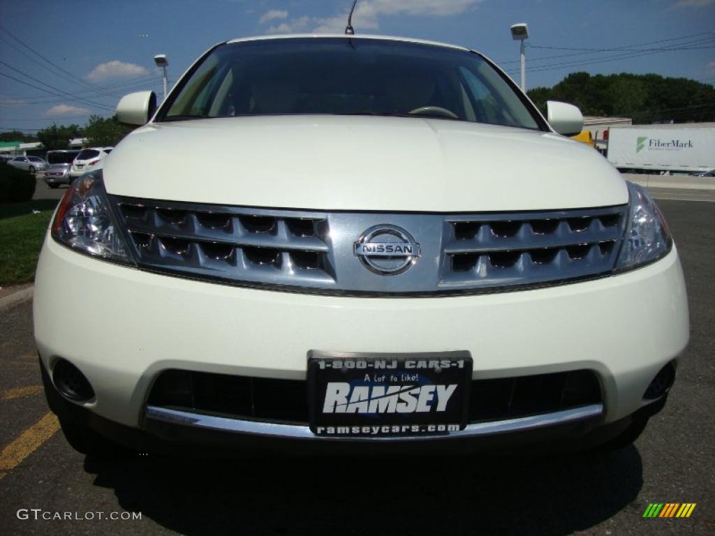 2007 Murano S AWD - Glacier Pearl White / Cafe Latte photo #9