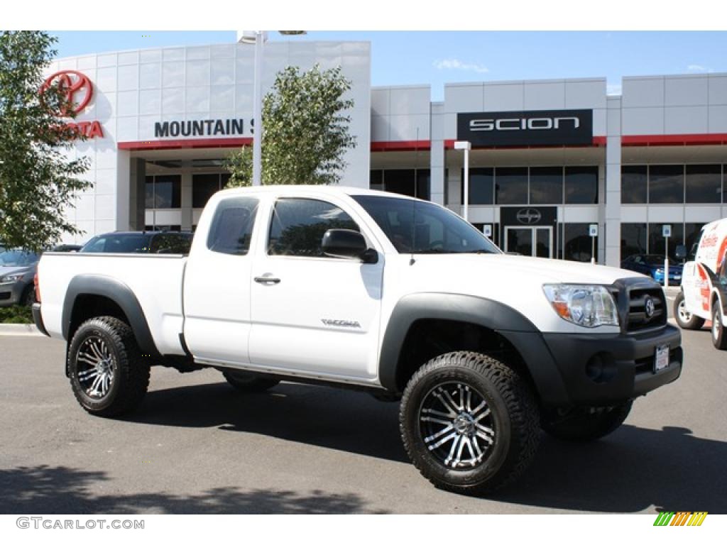 2008 Tacoma V6 Access Cab 4x4 - Super White / Graphite Gray photo #1