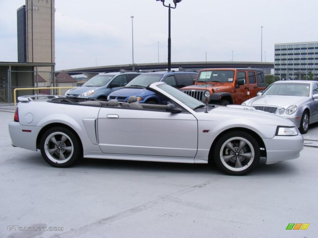 2001 Mustang GT Convertible - Silver Metallic / Medium Graphite photo #7