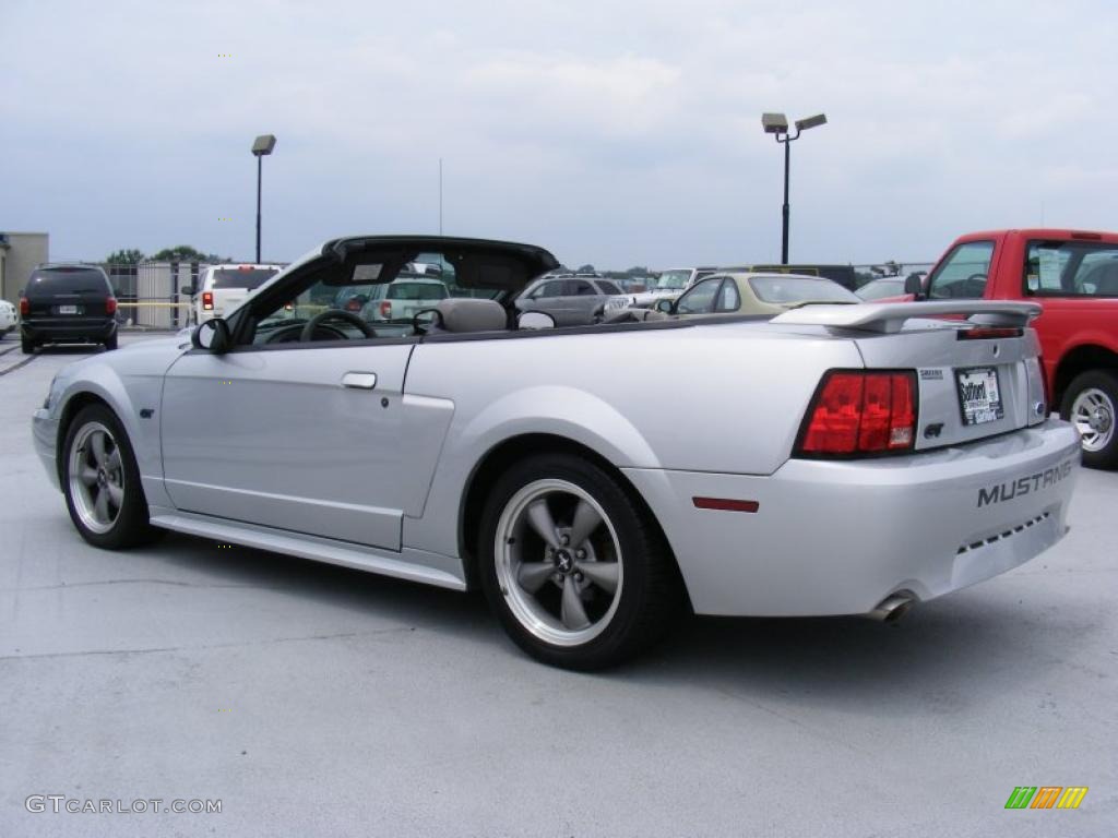2001 Mustang GT Convertible - Silver Metallic / Medium Graphite photo #10