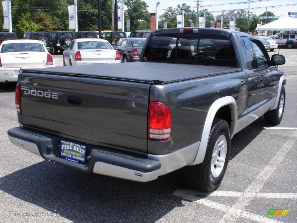 2002 Dakota SXT Club Cab - Graphite Metallic / Dark Slate Gray photo #4