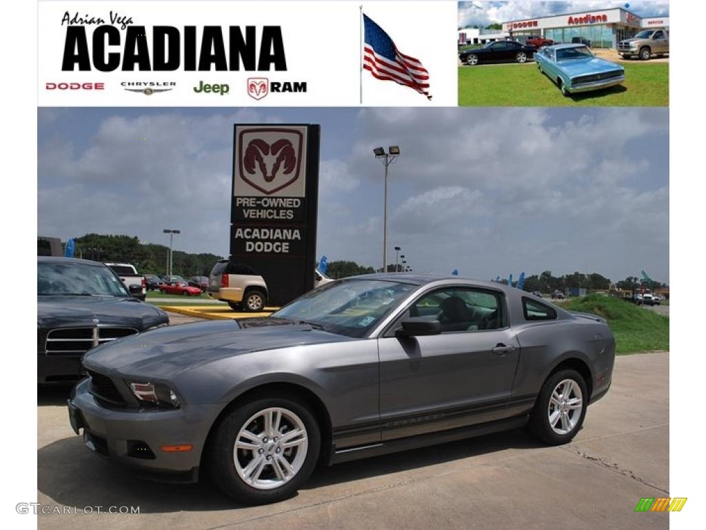 2010 Mustang V6 Coupe - Sterling Grey Metallic / Stone photo #1