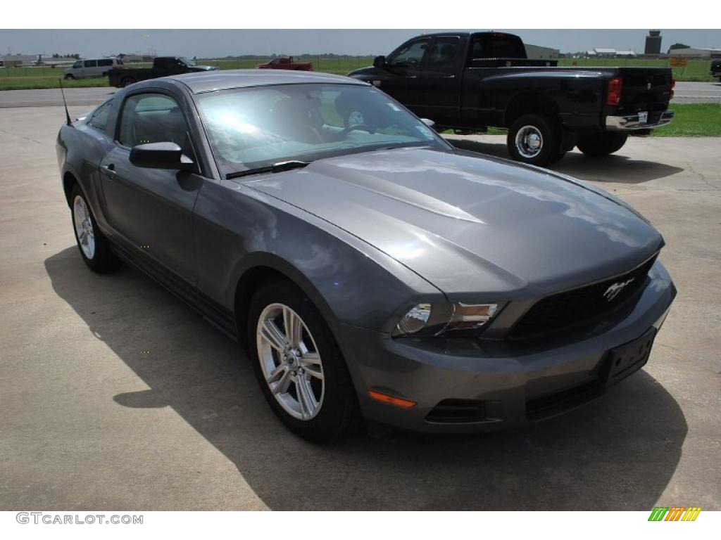 2010 Mustang V6 Coupe - Sterling Grey Metallic / Stone photo #6