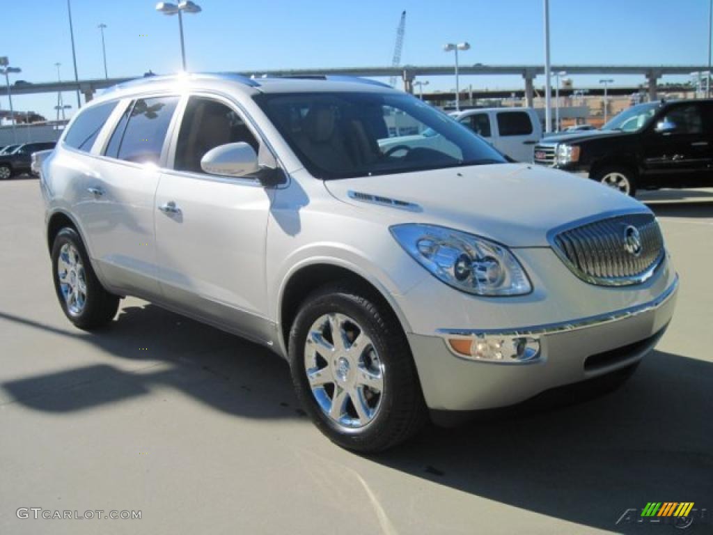 2011 Enclave CXL - White Diamond Tricoat / Cashmere/Cocoa photo #2