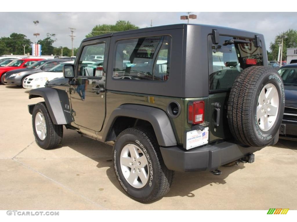 2009 Wrangler X 4x4 - Jeep Green Metallic / Dark Slate Gray/Medium Slate Gray photo #3