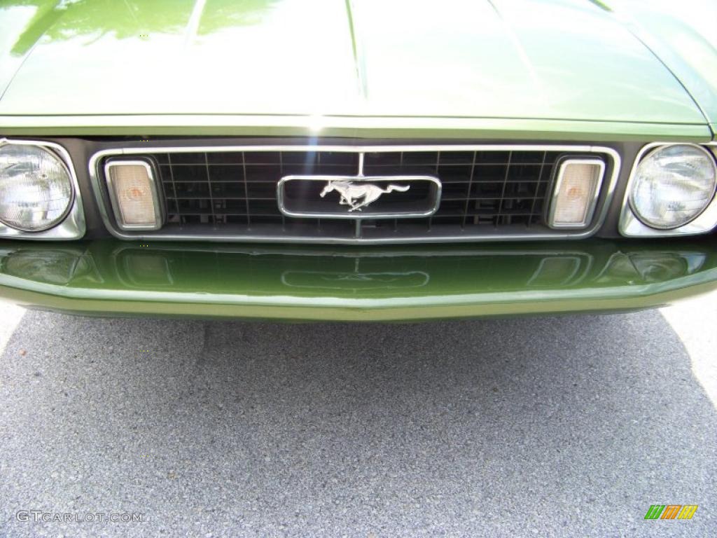 1973 Mustang Convertible - Medium Green Metallic / White photo #3
