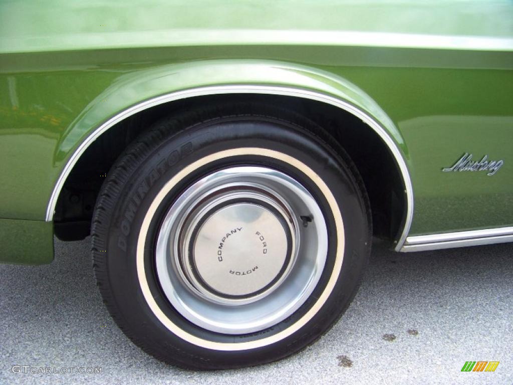 1973 Mustang Convertible - Medium Green Metallic / White photo #17