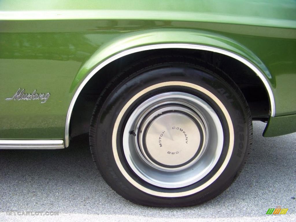 1973 Mustang Convertible - Medium Green Metallic / White photo #22