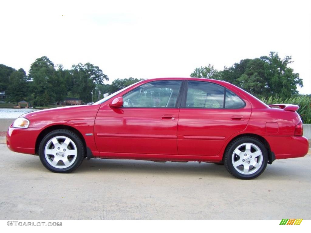 2006 Sentra 1.8 S Special Edition - Code Red / Charcoal photo #12