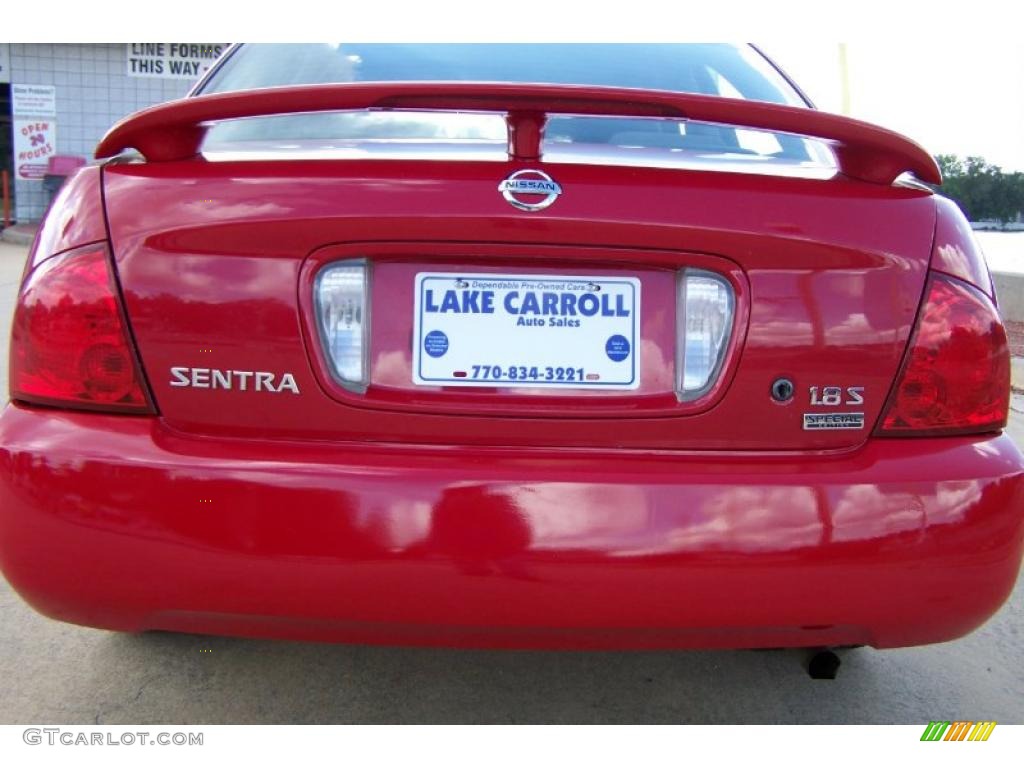 2006 Sentra 1.8 S Special Edition - Code Red / Charcoal photo #16