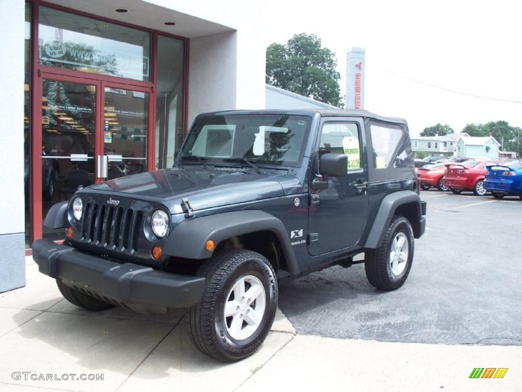 2008 Wrangler X 4x4 - Steel Blue Metallic / Dark Slate Gray/Medium Slate Gray photo #1