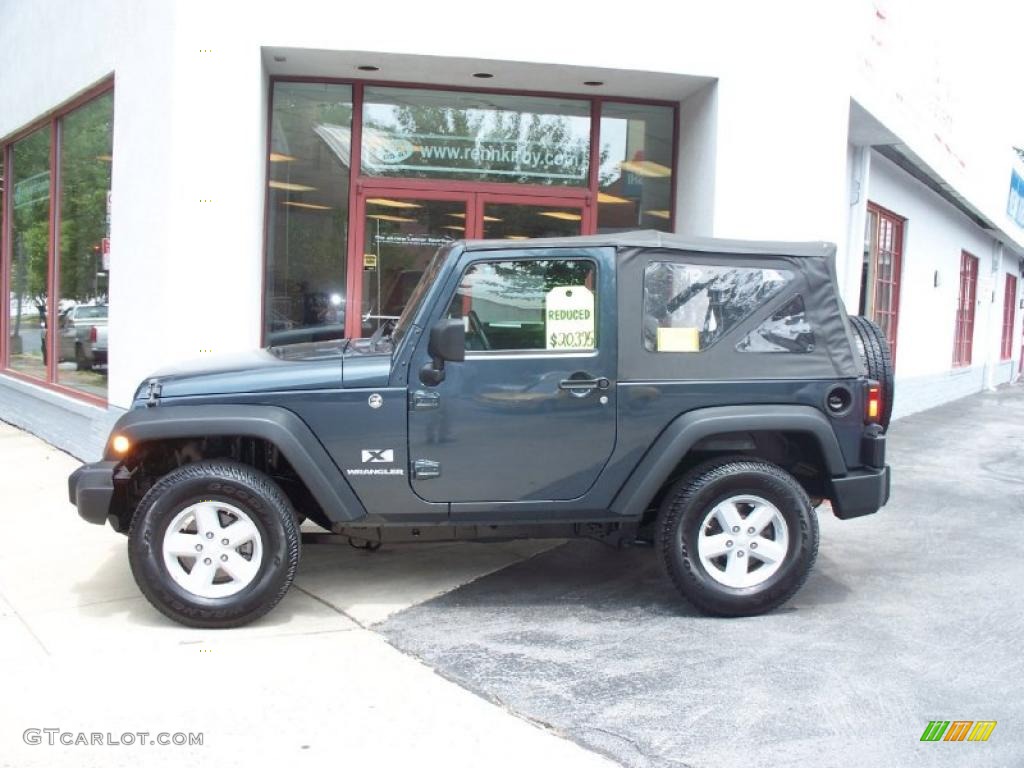 2008 Wrangler X 4x4 - Steel Blue Metallic / Dark Slate Gray/Medium Slate Gray photo #2