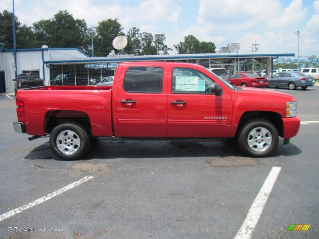 2010 Silverado 1500 LT Crew Cab - Victory Red / Ebony photo #2