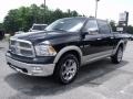 2010 Brilliant Black Crystal Pearl Dodge Ram 1500 Laramie Crew Cab 4x4  photo #4