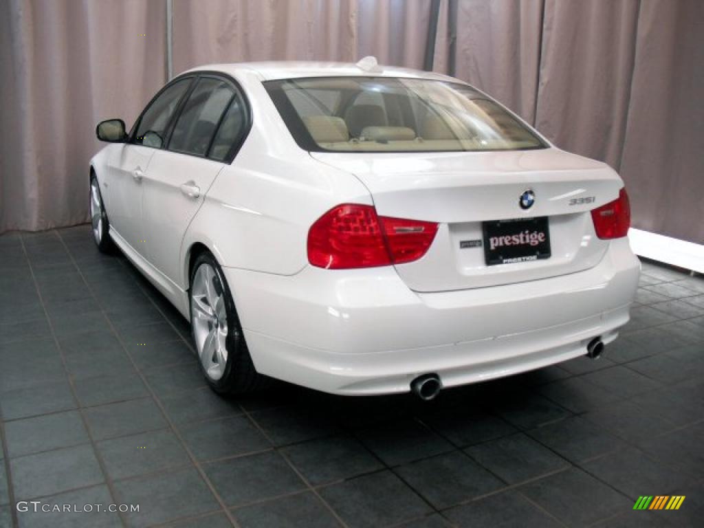 2009 3 Series 335i Sedan - Alpine White / Beige photo #4