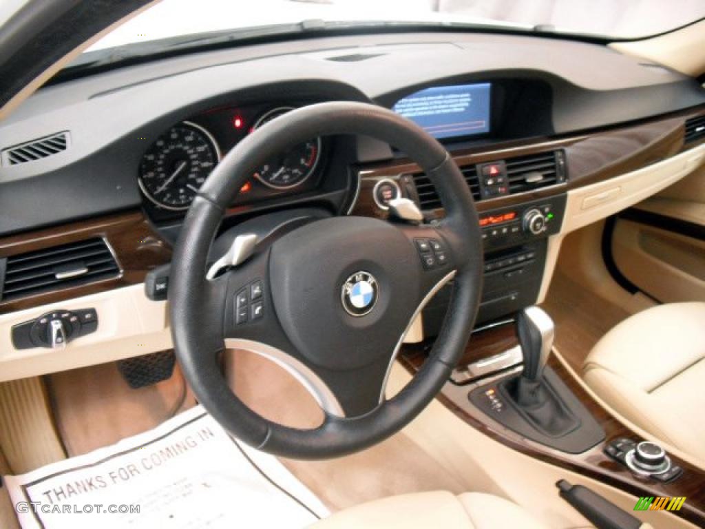 2009 3 Series 335i Sedan - Alpine White / Beige photo #13