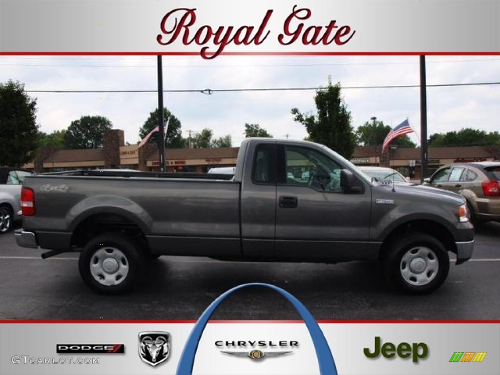 2004 F150 XL Regular Cab 4x4 - Dark Shadow Grey Metallic / Dark Flint photo #1
