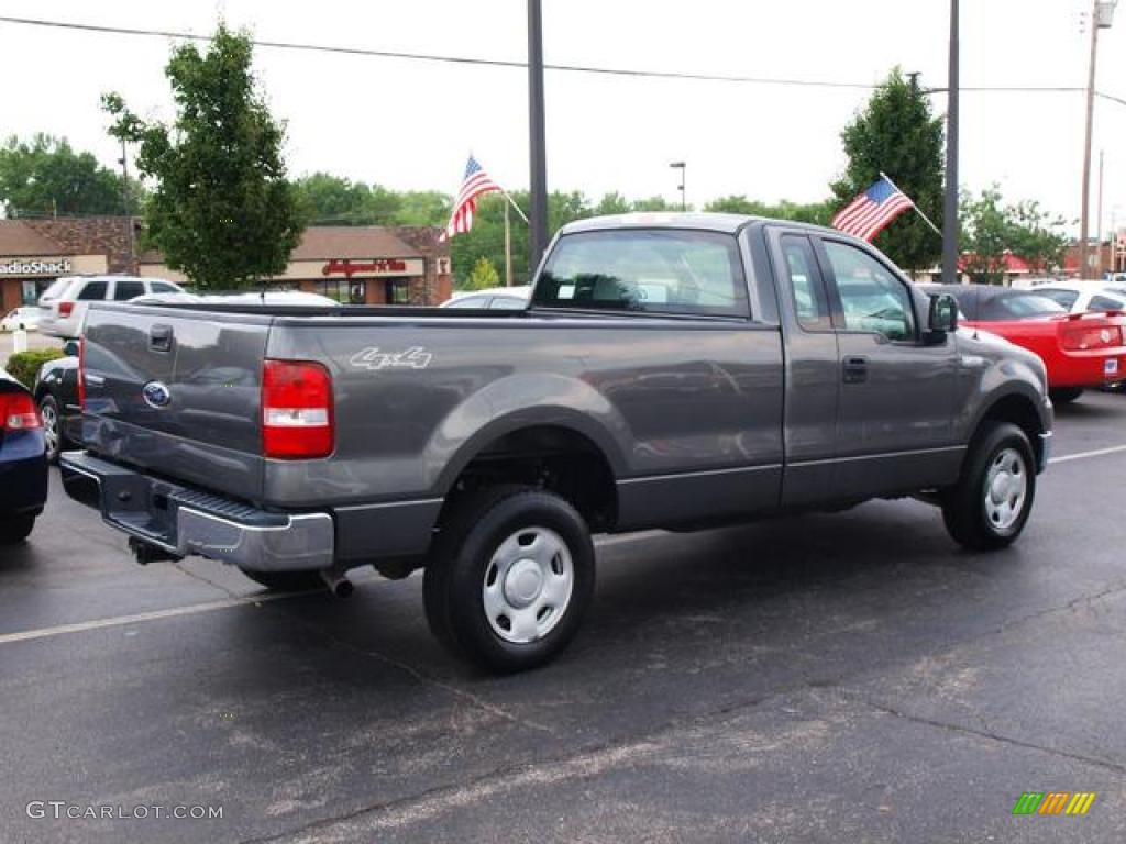 2004 F150 XL Regular Cab 4x4 - Dark Shadow Grey Metallic / Dark Flint photo #3