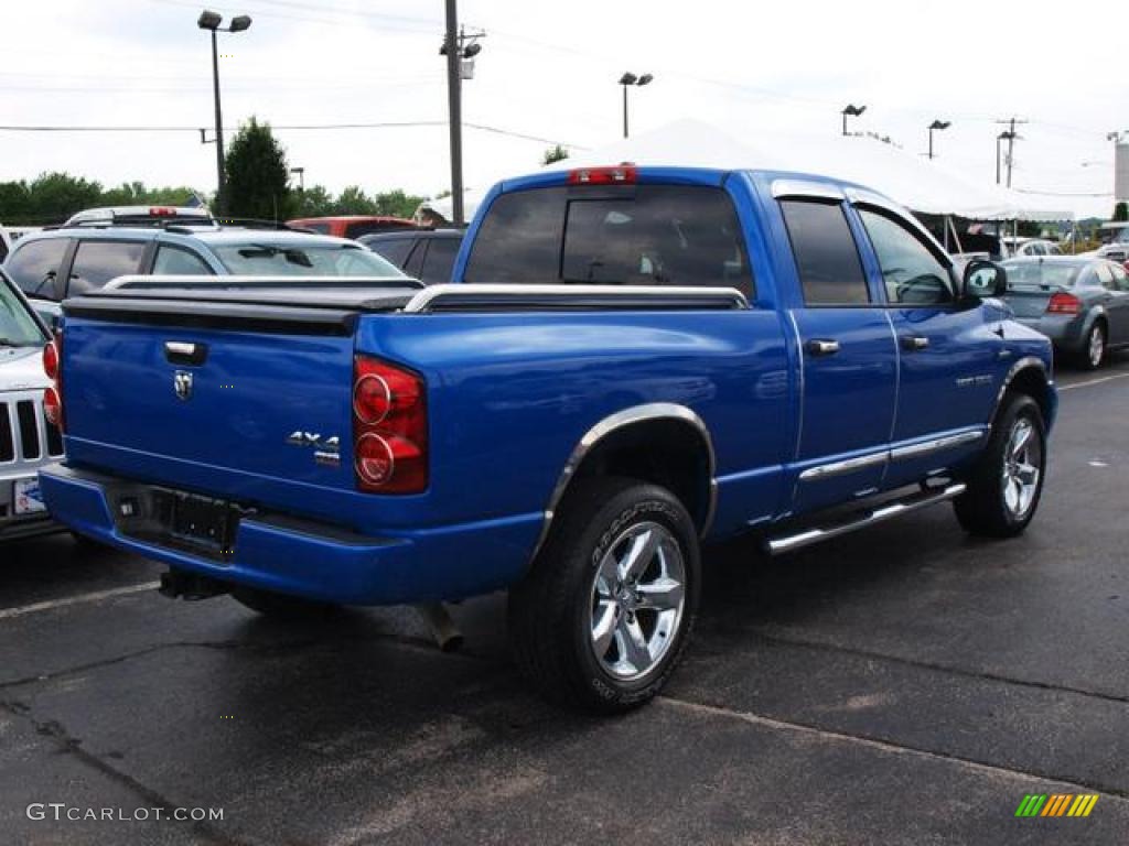 2007 Ram 1500 Sport Quad Cab 4x4 - Electric Blue Pearl / Medium Slate Gray photo #3