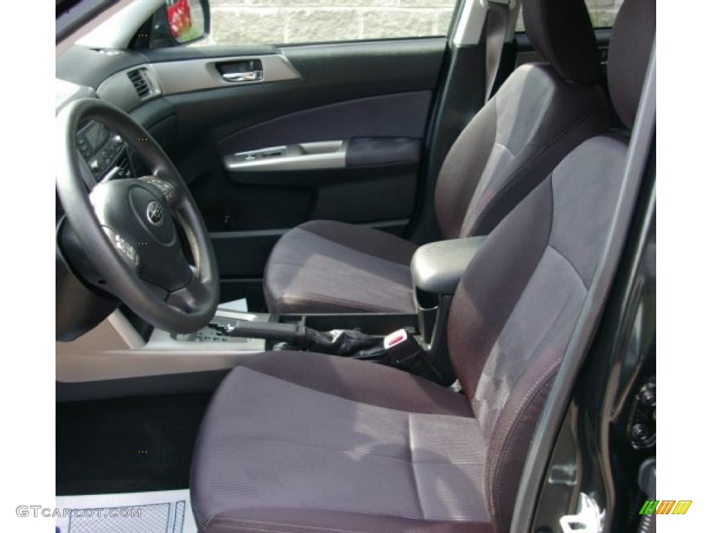 2009 Forester 2.5 X Premium - Obsidian Black Pearl / Black photo #3