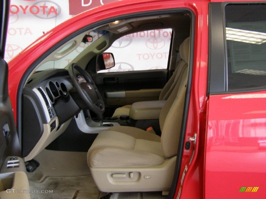 2007 Tundra SR5 TRD Double Cab 4x4 - Radiant Red / Black/Beige photo #14