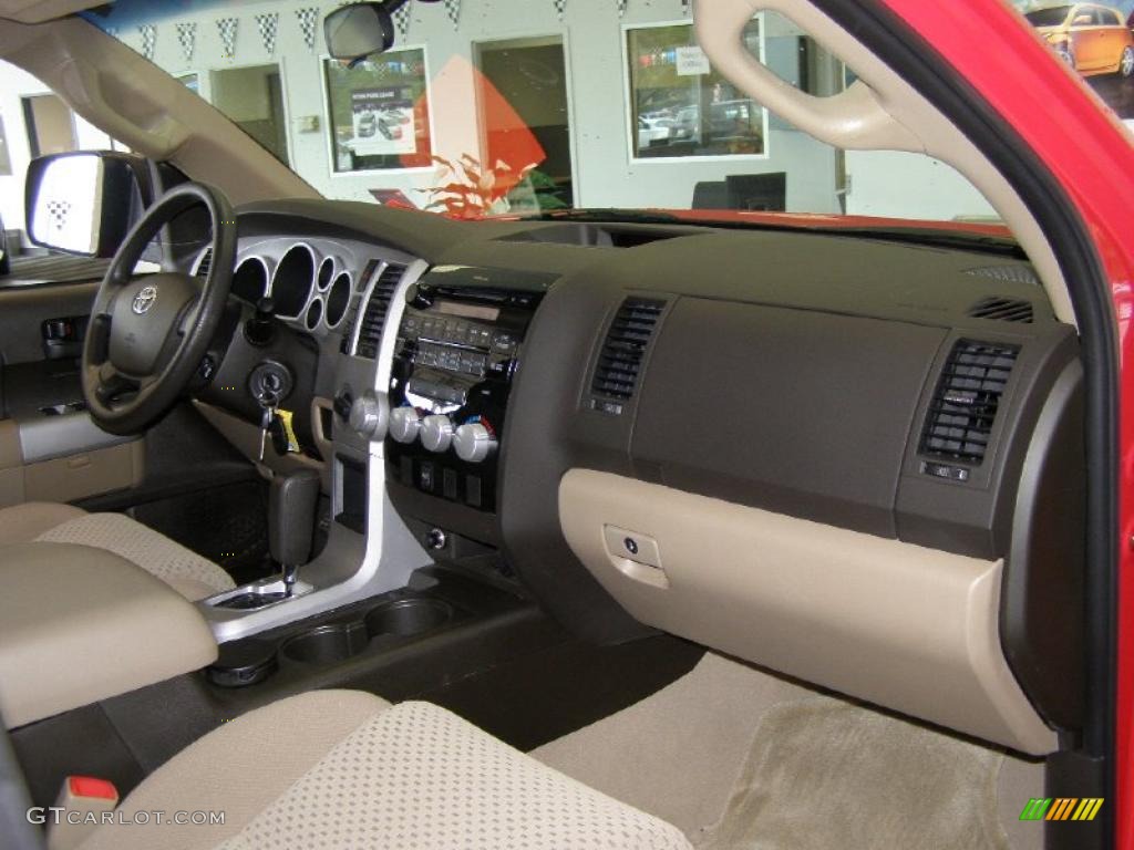 2007 Tundra SR5 TRD Double Cab 4x4 - Radiant Red / Black/Beige photo #27