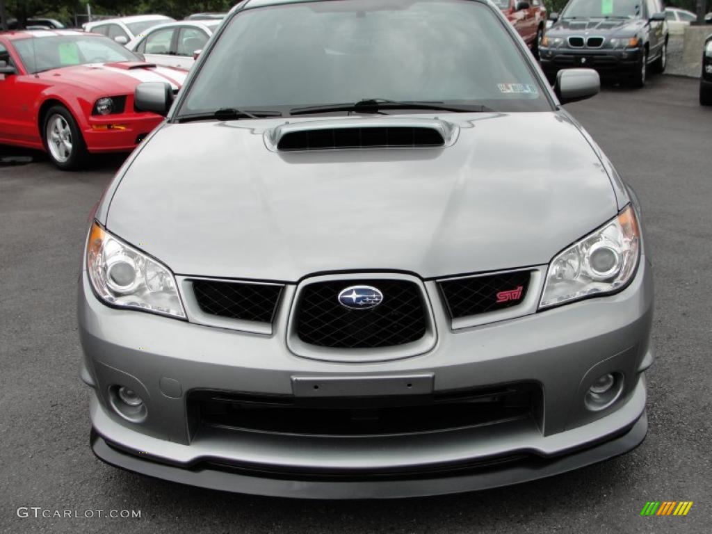 2007 Impreza WRX STi Limited - Urban Gray Metallic / STi Limited Black Leather photo #2
