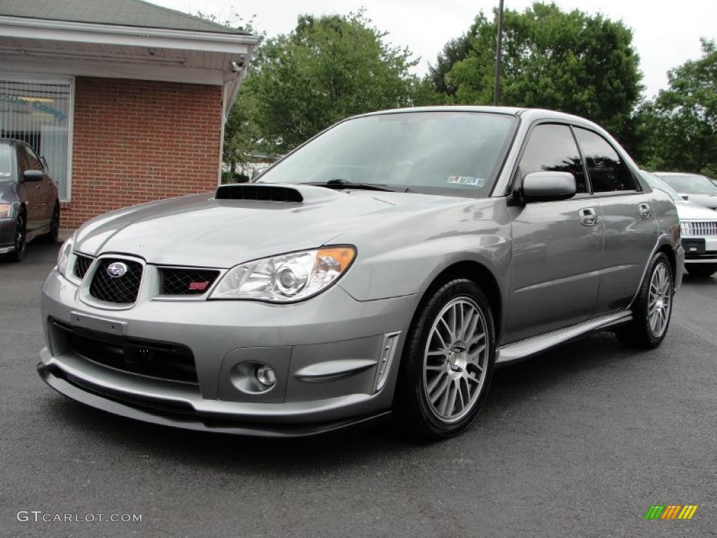 2007 Impreza WRX STi Limited - Urban Gray Metallic / STi Limited Black Leather photo #3