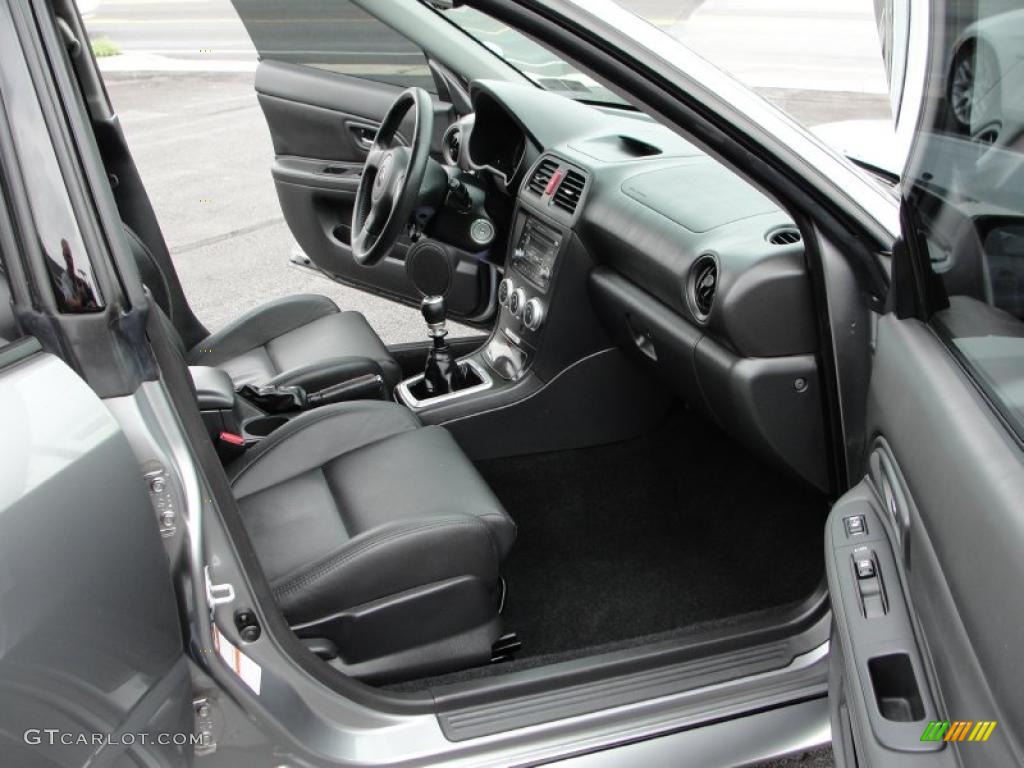 2007 Impreza WRX STi Limited - Urban Gray Metallic / STi Limited Black Leather photo #8