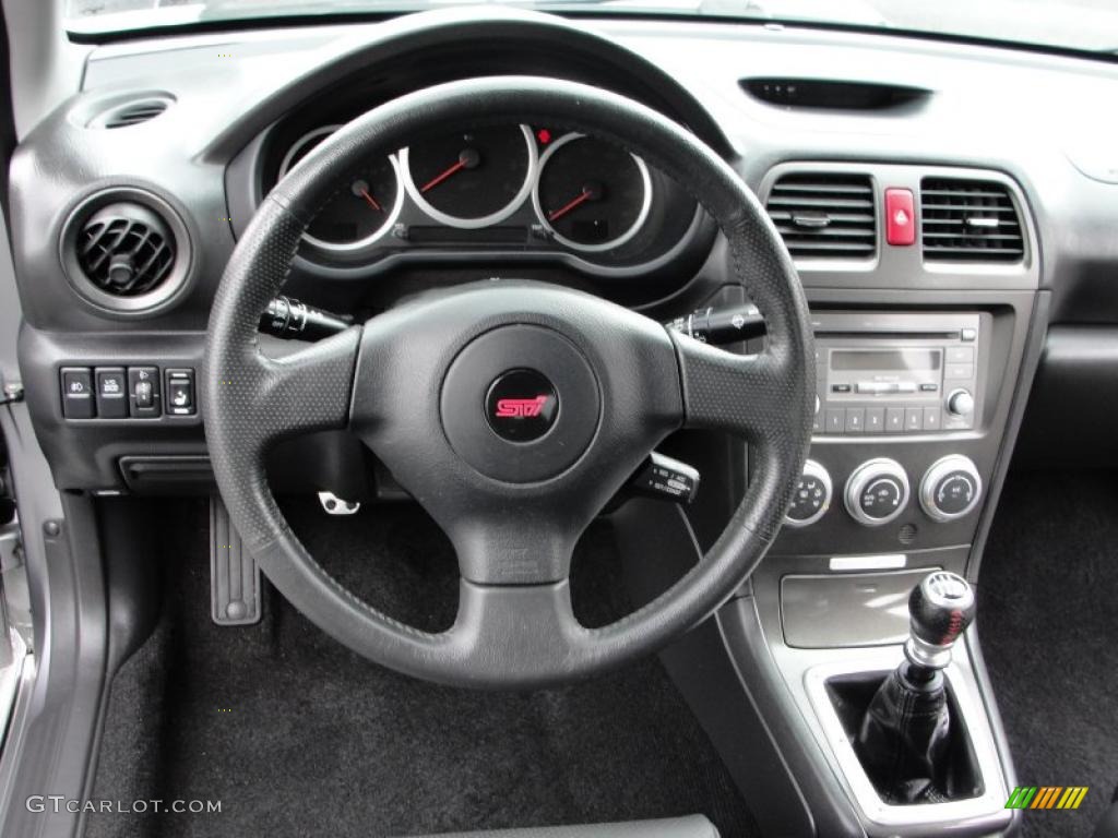 2007 Impreza WRX STi Limited - Urban Gray Metallic / STi Limited Black Leather photo #12