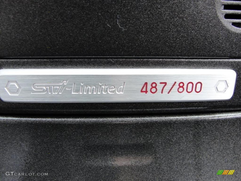 2007 Impreza WRX STi Limited - Urban Gray Metallic / STi Limited Black Leather photo #14