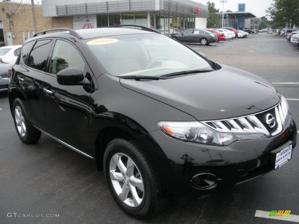 2009 Murano S - Super Black / Beige photo #3