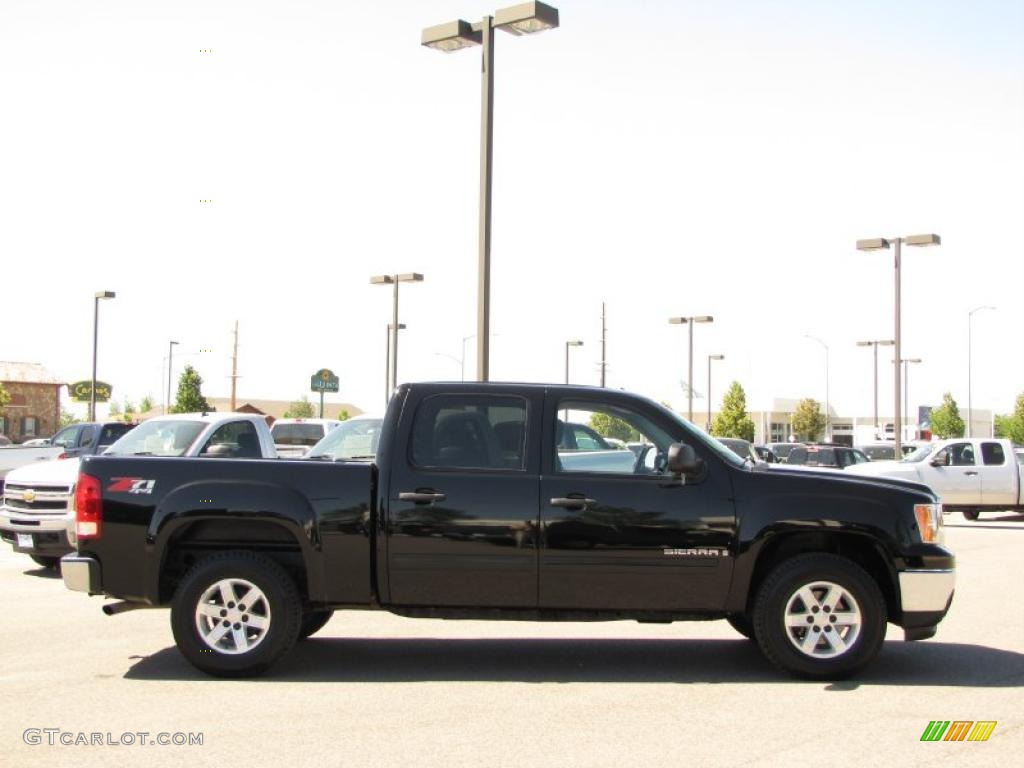 2008 Sierra 1500 SLE Crew Cab 4x4 - Onyx Black / Ebony photo #10